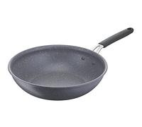 Lagostina Tempra Mineral Wok Antiadherente de acero y aluminio con revestimiento mineral+ Ø 28 cm, mango de silicona, efecto piedra, apta para todas las fuentes de calor