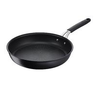 Lagostina Tempra, Sartén de 28 cm con revestimiento antiadherente de titanio antiarañazos y fondo de acero inoxidable, mango remachado de acero y silicona, para todas las fuentes de calor, incluida la