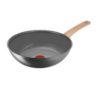 Lagostina Vissima Wok antiadherente de 28 cm con mango largo, revestimiento de cerámica, calentamiento rápido y cocción uniforme, apto para todas las fuentes de calor, incluida inducción