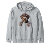Lagotto Romagnolo, Divertido Perro trufado Italiano Que se asoma Sudadera con Capucha