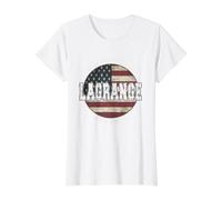 LaGrange Georgia, Bandera Americana Vintage Camiseta gráfica económica, Mujer, Blanco, XL