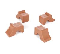 LaGreen Set de 4 patas para maceteros Terracota - Elevación para jardineras de plástico extra resistente