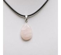 Lágrima Gota De Agua Ópalo Roca Cuarzo Natural Cristal Curación Chakra Piedra Colgante Collar Joyería,Cuarzo Rosa