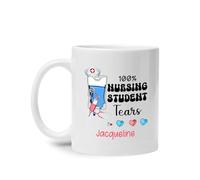 Lágrimas De Estudiantes De Enfermería Tazón Novedad Tazas Té Cerámica Tazón De Café Regalos Divertidos Para Trabajo Novios Navidad 330Ml