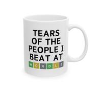 Lágrimas De La Gente A La Que Vencí En Wordle Taza Cerámica Tazas Con Asa Taza De Café 330Ml Para Bebidas Café Leche