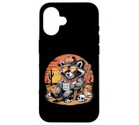 Lágrimas de mis Enemigos Funny Raccoon Western Sunset Art Carcasa para iPhone 16