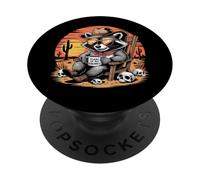 Lágrimas de mis Enemigos Funny Raccoon Western Sunset Art PopSockets PopGrip Adhesivo
