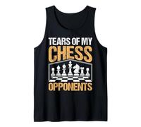 Lágrimas de mis oponentes de ajedrez Divertido Amante del ajedre Camiseta sin Mangas