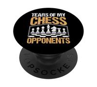 Lágrimas de mis oponentes de ajedrez Divertido Amante del ajedre PopSockets PopGrip Adhesivo