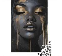 Lágrimas Doradas Mujer 1000 Piezas Papel Puzzle para Adultos Adultos Portátil Actividad De Vinculación Familiar Desafiante Y Divertido Rompecabezas 52x38cm/1000pcs