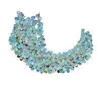 Lágrimas lisas de ópalo de fuego múltiple natural de 4 mm a 6 mm, gotas de piedras preciosas de ópalo Welo AAA+, cuentas de lágrima de ópalo Welo etíope, hebra de 6 pulgadas