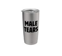 Lágrimas masculinas - Comentario feminista sarcástico y arte de sátira Vaso térmico de acero inoxidable de doble pared