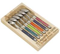 Laguiole coffret de 6 cuillères à café Caja de 6 cucharaditas, Acero Inoxidable, Mix London, 19,5 x 11,5 x 2 cm, 6
