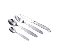 LAGUIOLE - Cubertería de metal grabado - 24 piezas para 6 comensales - Estilo veneciano