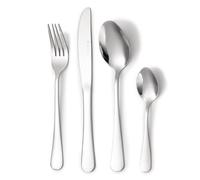 LAGUIOLE, Juego de cubiertos de 24 piezas en acero inoxidable 430, diseño elegante y moderno, 6 cuchillos, 6 tenedores, 6 cucharas, 6 cucharas de postre, acabado brillante, Tamaño: 24 piezas, Plata