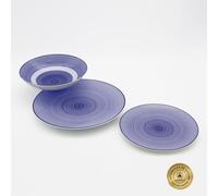 Laguiole - Lote de 18 piezas de porcelana azul Eda