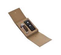 Laguiole Navaja de caza plegable funda de cuero - Elegante navaja de bolsillo para uso diario y al aire libre