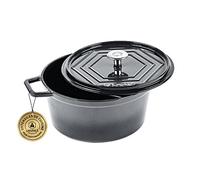 Laguiole - Olla de hierro fundido esmaltado redondo gris 26 cm - 4,8 L