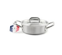 LAGUIOLE, Olla Triplex 24 x 8,5 cm Triplex 304/aluminio/acero inoxidable 430, capacidad 3L, compatible con todas las fuentes de calor incluida inducción, fácil limpieza, color plata