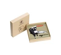 LAGUIOLE - Sacacorchos con palanca Cremallière - aluminio y madera - con rotación intercambiable - caja de regalo - metal, aluminio, madera - negro, marrón