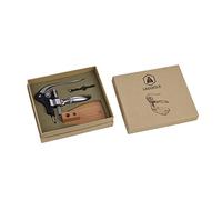 LAGUIOLE - Sacacorchos de palanca sobre base - cuerpo metálico - base de madera