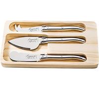 Laguiole Style de Vie Juego de cuchillos de queso Premium Line 3 piezas, acero inoxidable