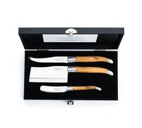 Laguiole Style de Vie Luxury Line - Cuchillo para queso (3 piezas, madera de olivo)