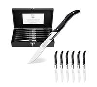 Laguiole Style de Vie Luxury Line - Cuchillos para carne (6 piezas, madera de paka)