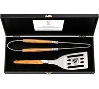 Laguiole Style de Vie Luxury Line - Juego de accesorios para barbacoa (2 piezas, madera de olivo)