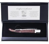 Laguiole Style de Vie Navaja de Bolsillo Navaja Plegable de Madera de Pakka Negra - Premium Dining - En Caja de Regalo