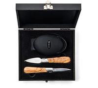 Laguiole Style de Vie Oyster set de regalo de madera de oliva con soporte de ostras de silicona
