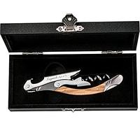 'Laguiole Sacacorchos "ombrée | Natural/plata, acero inoxidable/madera de olivo, abrebotellas