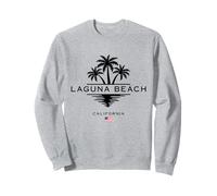 Laguna Beach California USA - Palmeras con bandera estadounidense Sudadera