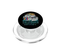 Laguna Beach California USA Retro Sun Sand Surf Palmeras PopSockets PopGrip para MagSafe