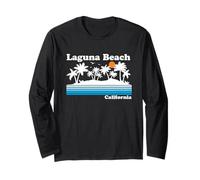 Laguna Beach California Vintage 80s Tropical Vacaciones Atardecer Manga Larga