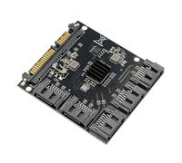 LAGUOE Adaptador multiplicador de puerto SATAS, instalación sin herramientas, para 5 dispositivos, transferencia simultánea de datos, PCB, construcción, SATA, multiplicadores de puerto