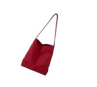 LAGUOE Bolso de hombro de ante de moda para mujer, bolso de mano retro Hobos con asa superior, bolso de mano para viajes, universidad, trabajo, bolso de mano para mujer, Red, One Size