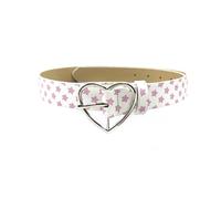 LAGUOE Cinturón moderno con cierre de corazón acentuado con estrellas, 4 elegantes colores a elegir de piel sintética suave para atuendos, accesorio de cinturón de fiesta de moda, e, Talla única