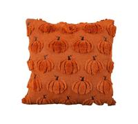 LAGUOE Funda de almohada de felpa para decoración festiva, diseño de murciélagos y espectros, varios artículos de almohada de Halloween