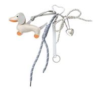 LAGUOE Llavero de poliuretano con lazos, cadenas de coche, bolsa, abalorio, cuerda trenzada, colgante para decoración de mochila, llavero de perro salchicha, lazos, llavero colgante para colgar cadena