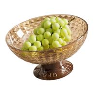 LAGUOE Plato para servir aperitivos, bandeja de almacenamiento de postres, plato redondo de frutas, tés para frutos secos, dulces, aperitivos, mesa de café, aperitivos