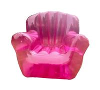 LAGUOE Sofá inflable de PVC transparente, resistente, diseño ergonómico, sofá de aire para relajación, jardín, piscina, uso lateral, sofá de PVC transparente