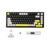 LAGWKX Teclado mecánico 75 % intercambiable en caliente, montaje en junta con cable, diseño compacto TKL, teclado personalizado retroiluminado RGB para PC, laptop, Windows Gamers, escritura (negro)