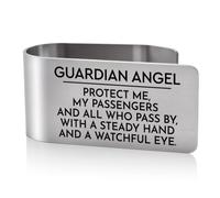 LAGZDFC Clips de visera de ángel de la guarda Protect Me My Passengers and All Who Pass by para coche, clips de visera de ángel de la guarda para automóviles, accesorios cristianos para conductores