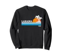 Lahaina Maui Tropical Vacaciones Vintage 80s Estilo Atardecer Sudadera