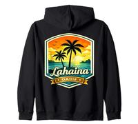 Lahaina Oahu North Shore Hawaii Puesta de Sol Palm Beach Sudadera con Capucha
