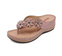LAHappy Chanclas Ortopédicas para Mujer, Te Proveen Un Increíble Soporte Y Amortiguación! Chanclas Cuentan con Soporte De Arco Biomecánico EU36-44,Rosado,38
