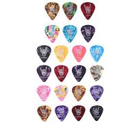 Lahdrhab Estuche organizador para púas de guitarra, incluye 22 púas de guitarra, bolsa de almacenamiento para bajo/ukelele, Black