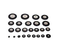 Lahdrhab Juego de 25 almohadillas de cuero para saxofón alto, accesorios de viento de madera, color negro