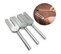 Lahdrhab Juego de horquillas de afinación 4096 Hz 4160 Hz 4225 Hz Juego de horquillas de afinación con martillos de madera y bolsa de tela, aleación de aluminio, estilo 2